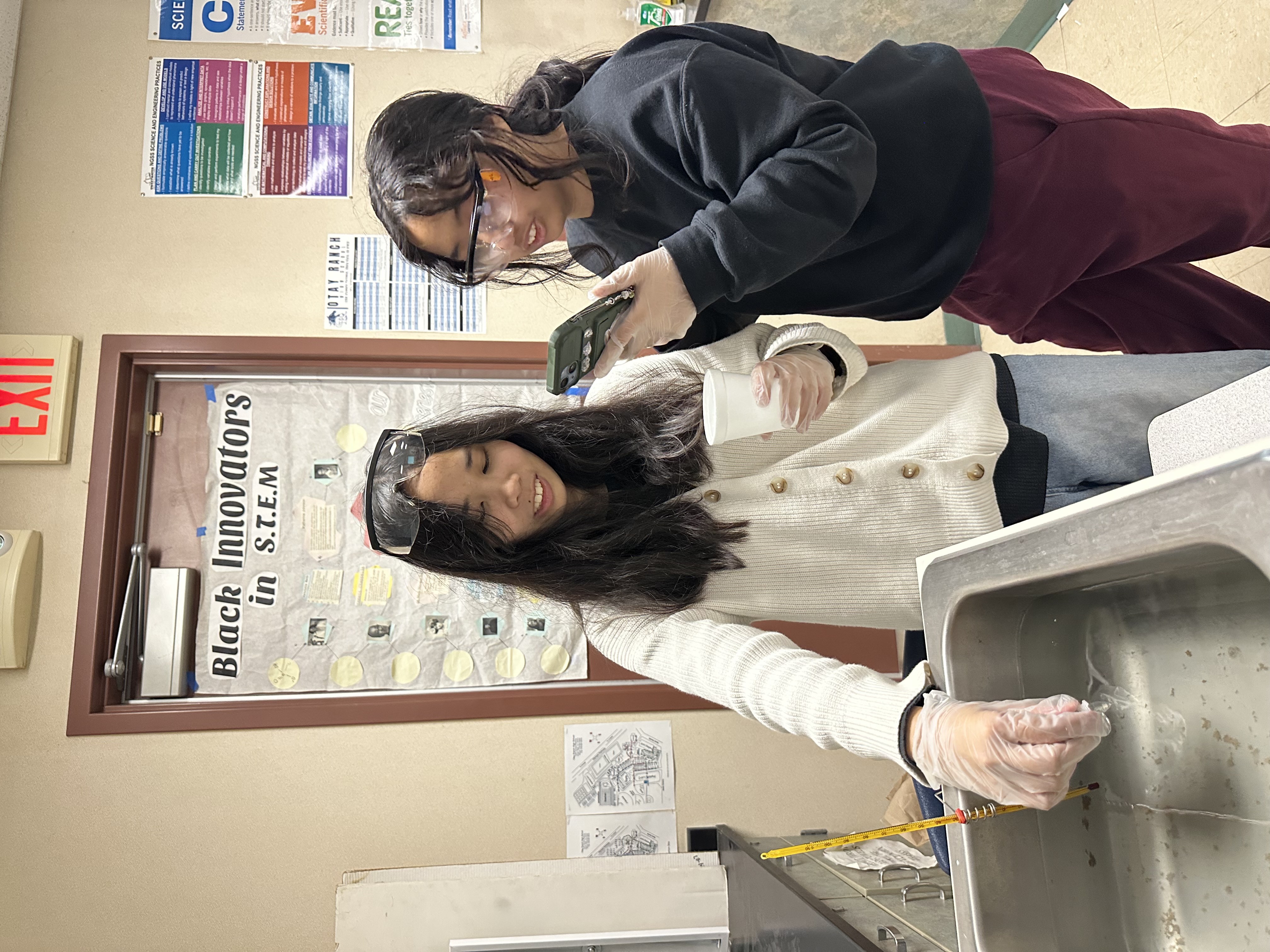 Students conducting heat shock